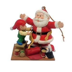 Vintage 1997 Westmar Christmas Ornament – Santa Being Measured For New Suit CL35